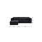 Homeroots 105" Black Corduroy Modular Sofa Chaise With Toss Pillows 723850 - alternate 3