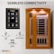 Saunaspa Indoor Cabin Sauna, Hemlock, Infrared Heating Panels, Tempered Glass Door, Chromotherapy Lighting MNSC0015 - alternate 7