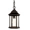 Homeroots Antique Black Textured Glass Lantern Hanging Light 399189 - alternate 4