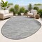 Jonathan Y Callan Modern Rustic Abstract Gray/Black 4 ft. x 6 ft. Indoor/Outdoor Shaped Area Rug SHP202F-4 - alternate 1