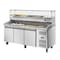 Koolmore 79 in. Three-Door Refrigerated Granite Top Pizza Prep Station w/ Refrigerated Condiment Pan Holder KM-RPCPS-2D79-GRT - alternate 6