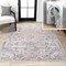 Jonathan Y Edith Distressed Medallion Low-Pile Machine-Washable Cream/Light Gray 5 ft. x 8 ft. Area Rug WSH315A-5 - alternate 1