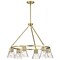 Nuvo Gianna, 6 Light Chandelier, Vintage Brass Finish, Clear Glass 60/8345 - alternate 8
