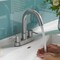 Anzzi Remnants 4 in. Centerset 2-Handle High-Arc Bathroom Sink Faucet in Brushed Nickel, Drain Assembly L-AZ300BN - alternate 4