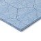 Homeroots 9' X 12' Sky Blue And Black Geometric Washable Indoor Outdoor Area Rug 596768 - alternate 7