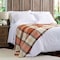 Lavish Home Faux Cashmere Acrylic Oversized Throw Blanket Luxuriously Soft with Vintage Design, Spice Plaid 66-THROW016 - alternate 5