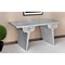 Homeroots 60" Silver Aluminum Writing Desk With Two Drawers 489180 - alternate 3
