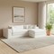 Homeroots 121" White Corduroy Compression Foam Sofa 719554 - alternate 4