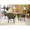 Leisuremod Markley Modern Leather Dining Arm Chair with Metal Legs, Olive Green, 4PK EC26G4 - alternate 8