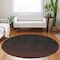 Homeroots 8' Orange And Charcoal Round Abstract Washable Indoor Outdoor Area Rug 588968 - alternate 6