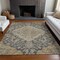 Homeroots 10' X 14' Charcoal Gray And Brown Oriental Washable Indoor Outdoor Area Rug 605234 - alternate 8