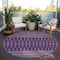 Homeroots 8' Purple Pink And Yellow Round Tribal Washable Indoor Outdoor Area Rug 582586 - alternate 6