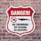Signmission Alligator Warning Shield Sign Danger! No, 6 inch X 6 inch, Plastic Sign, 2PK SHI-P-2PACK-6-356 - alternate 5