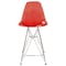 Leisuremod Cresco Modern Acrylic Barstool with Chrome Base and Footrest, Transparent Red CB30TR - alternate 6