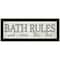 Homeroots Bath Rules 3 Black Framed Print Bathroom Wall Art 415849 - alternate 1