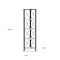 Homeroots 59" White Metal and Wood Four Tier Corner Bookcase 489793 - alternate 3