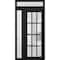 Vdomdoors Front Exterior Prehung FiberGlass Door Frosted Glass / Manux 8312 Matte Black / Sidelight and Trans MANUX8312EXD-BLK-W36+16 x H80+16-RH - alternate 5