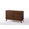 Homeroots 51" Walnut Solid Wood Six Drawer Double Dresser 473115 - alternate 1