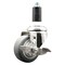 Service Caster 3 Inch 316SS Thermoplastic Rubber Swivel 1-3/8 Inch Expanding Stem Caster Brake SCC-SS316EX20S314-TPRB-TLB-138 - alternate 1
