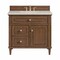 James Martin Vanities Lorelai 36" Single Vanity, Mid-Century Walnut, w/ 3 CM Siberian Silestone Top 424-V36-WLT-3SFR - alternate 1