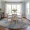 Homeroots 8' Round Ivory Round Abstract Washable Non Skid Indoor Outdoor Area Rug 559582 - alternate 7