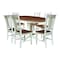 Whitewood Industries Rectangular Extension Dining Table W/ 6 Chairs, 36 in W, 30.1 in L, 48 in H, Parawood, 7 K79-36RXT-23B-C10-6 - alternate 1