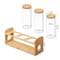 Basicwise 3 Pcs 30oz Glass Jars with Bamboo Shelf for Storing Ground Coffee, Sugar, Beans and Grains,  QI004707 - alternate 7