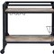 Homeroots Black and Natural 32in Rolling Prep Table With Storage 319144 - alternate 5