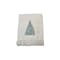 Homeroots 55" X 70" Cream Cotton Blend Woven Christmas Tree Embroidered Throw Blanket with Fringe 713575 - alternate 1
