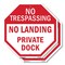 Signmission No Trespassing No Landing Private D, 10 inch X 10 inch, Aluminum Metal Signs, 2PK OC-A-2PACK-10-95 - alternate 1