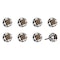 Homeroots Set of Eight Black And White Ceramic And Metal Drawer Pull Knobs, 8PK 544427 - alternate 4