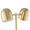 Homeroots 58" Gold and White Two Light Floor Lamp With Brass Bell Shades 530708 - alternate 6