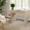 Martha Stewart Kayden Single-Drawer Desk w/2 Tier Shelf in Light Natural w/Brushed Gold Hardware KHO-23042-TBSF-LNT-GLD-MS - alternate 9