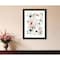 Homeroots Peony Floral Block Black Framed Print Wall Art 529832 - alternate 3