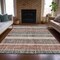 Homeroots 10' X 14' Burgundy And Silver Striped Washable Indoor Outdoor Area Rug 632208 - alternate 6