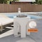 Leisuremod Crus Modern 18 in Round Fiberstone Side Table, 260 lb Capacity, Weather-Resistant, Fully Assembled CST17W - alternate 6