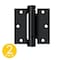 Global Door Controls 3.5 in. x 3.5 in. Spring Full Mortise Square Corner Door Hinge with Fixed Pin - Pack of 3 CPS3535-US19-M - alternate 1