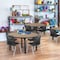 Regency Round Kee Mobile Adjustable Classroom Table W/ 4 Andy Chairs, 48 in W, 48 in L, Noble Oak TB48RNDNOAPCBK45BK - alternate 5