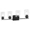 Vaxcel Park Ridge 27.5 in 4-Light Matte Black Bathroom Vanity Fixture Clear Glass Shade W0529 - alternate 1