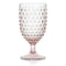 Martha Stewart 6 Piece 14.2 Ounce Clear Glass Hobnail Goblet Drinkware Set in Pink 120570.01 - alternate 5
