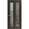 Sartodoors Sliding Closet Bi-fold Doors, Lucia 2266 Matte Black with Clear Glass and Aluminum Strips, Sturdy LUCIA2266BF-BLK-60 x 80 (2* 30x80) - alternate 1