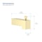 Kibi Cube Wall Mounted 1/2 in Slip-On Tub Spout with Diverter, Brushed Gold TS103BG - alternate 8