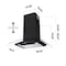 Wrightmaster 30 in. 450 CFM Convertible Wall Mounted Range Hood in Black with 3-Speed Exhaust Fan, Auto Shut Off ZR-75502 - alternate 5