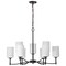 Nuvo Liam, 9 Light Chandelier, Matte Black, White Opal Glass 60/8219 - alternate 6