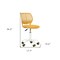 Homeroots Yellow and White Adjustable Height Swivel Rolling Office Chair 568064 - alternate 6