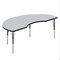 Correll Kidney TFL Activity Table, 72 in W, 36 in L, 19 in to 29 in H, Particleboard, Gray Granite A3672TF-KID-15 - alternate 1