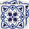 Homeroots 12" X 12" Blue And White Mosaic Peel And Stick Removable Tiles 554314 - alternate 7