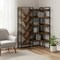 Homeroots 69" Brown And Black Wood And Metal Ten Tier Corner Bookcase 717461 - alternate 3