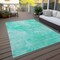 Homeroots 3' X 5' Teal Blue And Aqua Nautical Washable Indoor Outdoor Area Rug 581749 - alternate 8