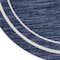 Homeroots 6' Navy Blue And Ivory Round Indoor Outdoor Area Rug 545976 - alternate 6